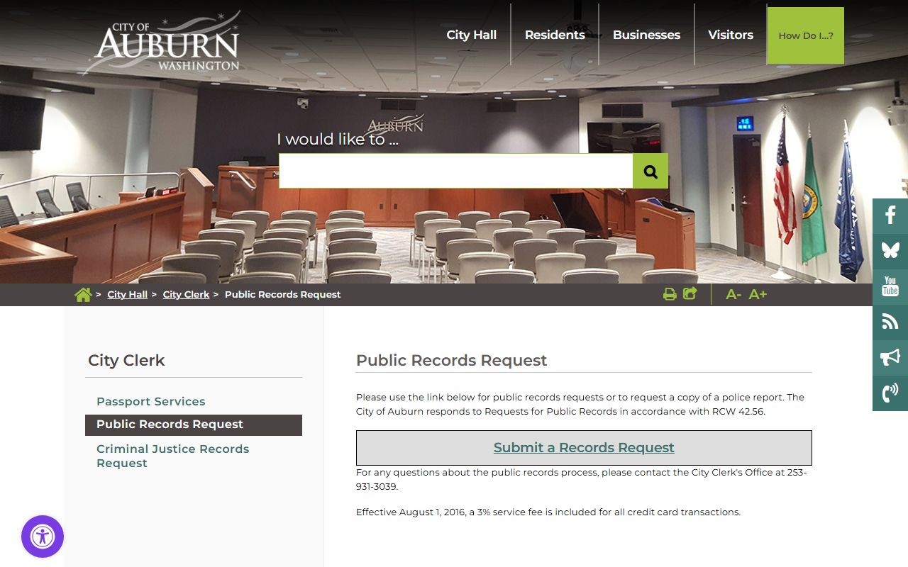 Auburn booking records request portal