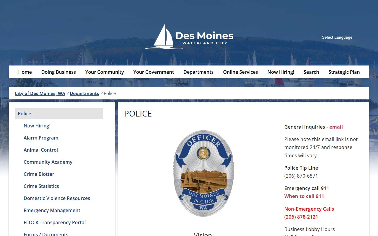Des Moines Police Department booking records