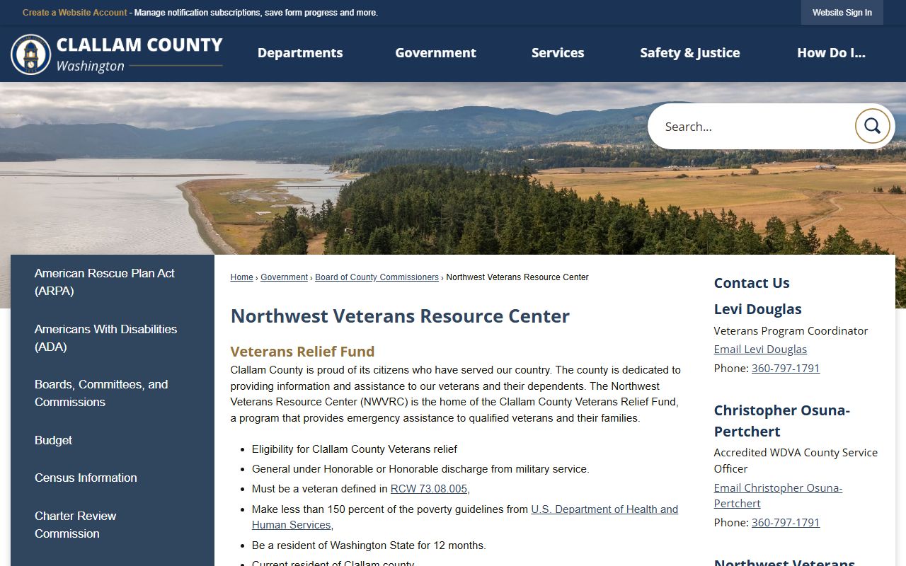 Clallam County Sheriff booking records page