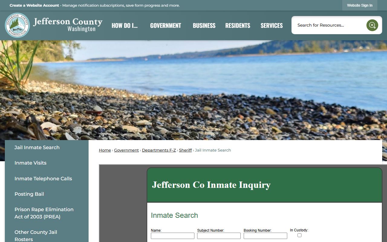 Jefferson County booking records inmate roster