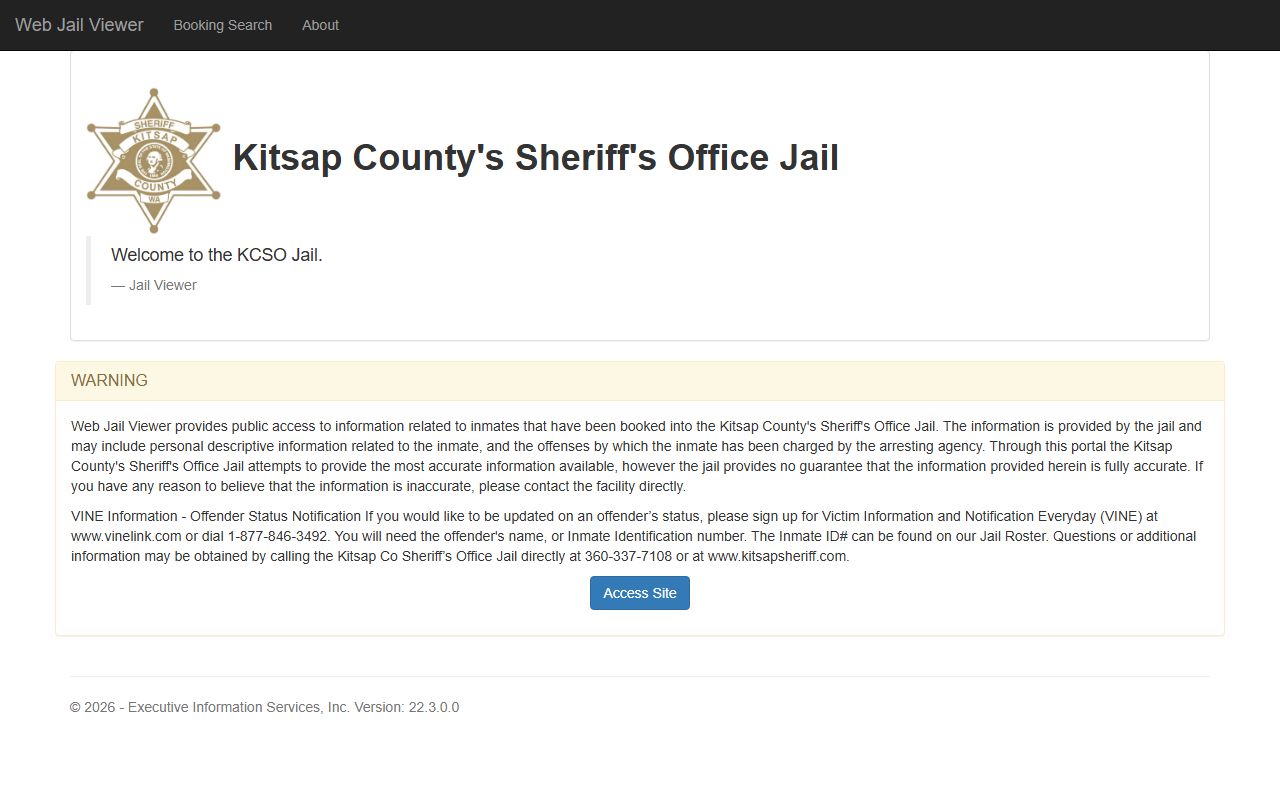 Kitsap County booking records web jail viewer