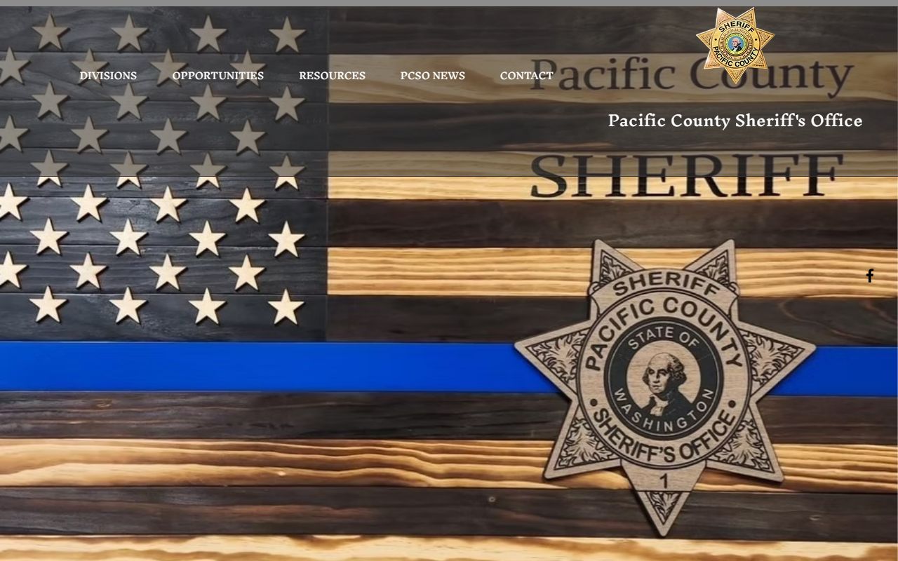 Pacific County booking records sheriff homepage