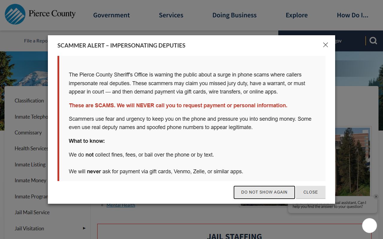 Pierce County Jail roster for Spanaway booking reports