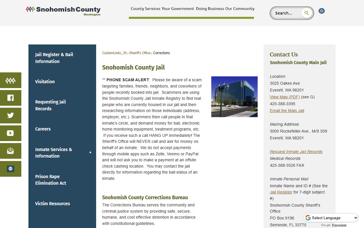 Snohomish County booking reports corrections bureau