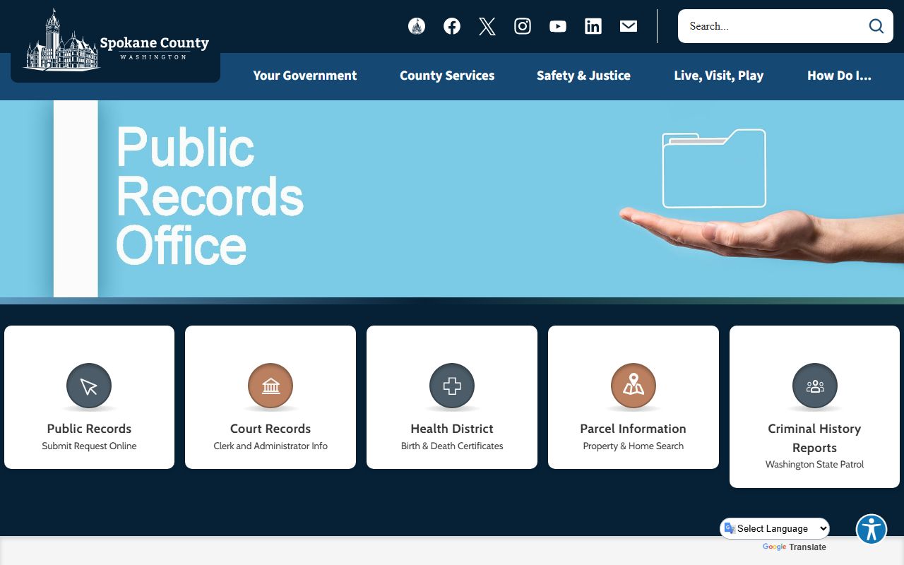 Spokane County booking reports public records office
