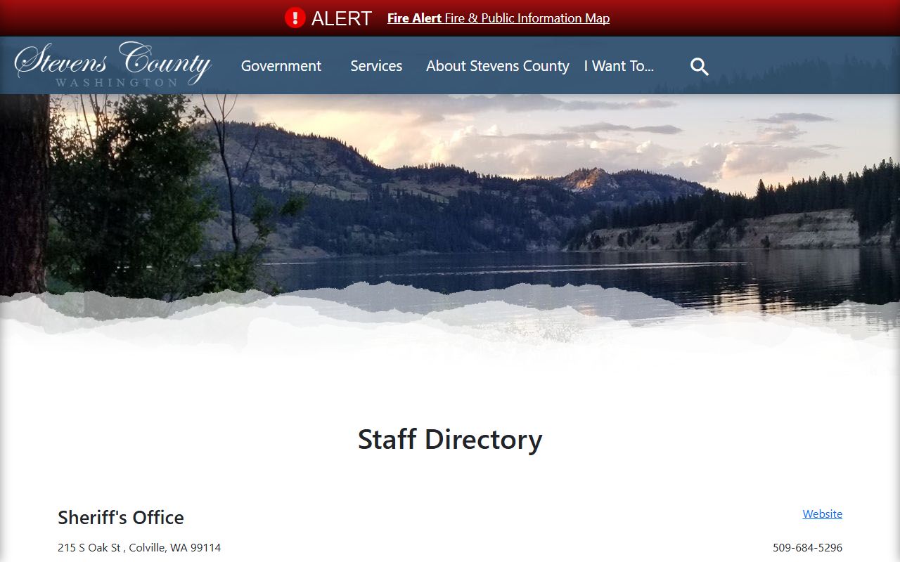 Stevens County booking reports sheriff page