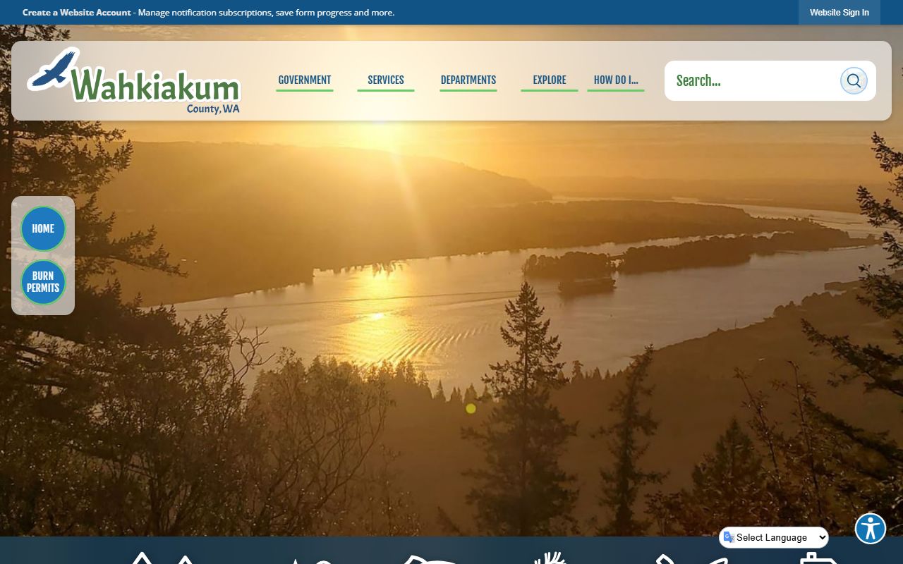 Wahkiakum County booking records portal page