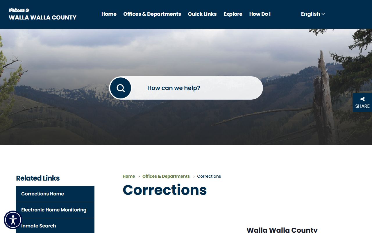 Walla Walla County Corrections booking reports