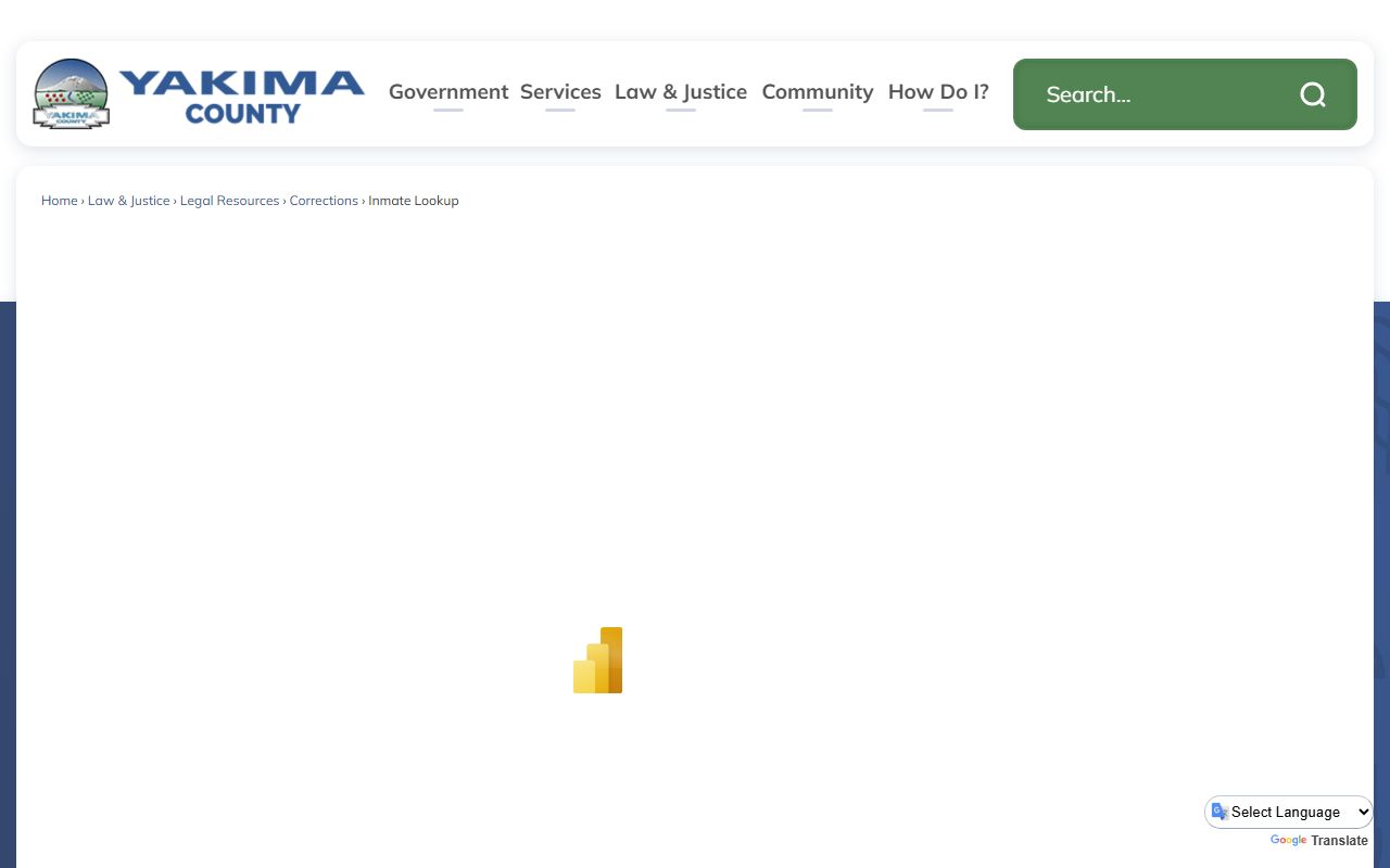 Yakima County inmate lookup tool for Yakima booking reports