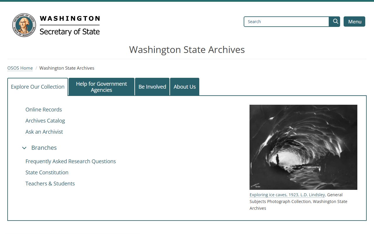 Washington State Archives booking records