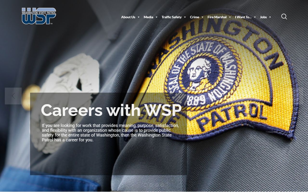Washington State Patrol main site for booking reports